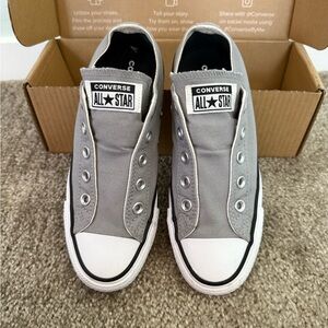 Converse All Star Gray Canvas Slip-Ons